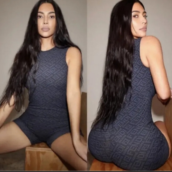 Skims/Fendi shorts romper size XL - Picture 1 of 5